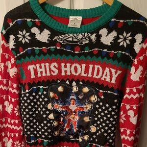 Small National Lampoon's Holiday Sweater with Lights